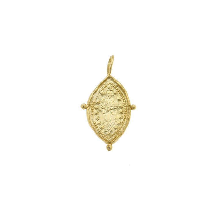 Mandorle Charm Pendant - Gold