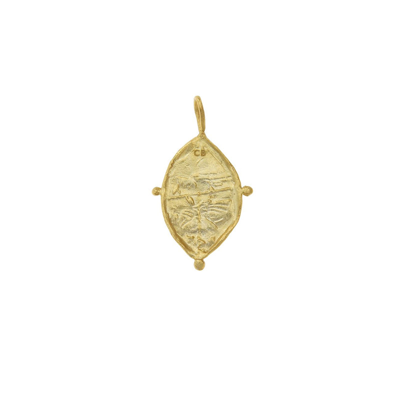 Mandorle Charm Pendant - Gold
