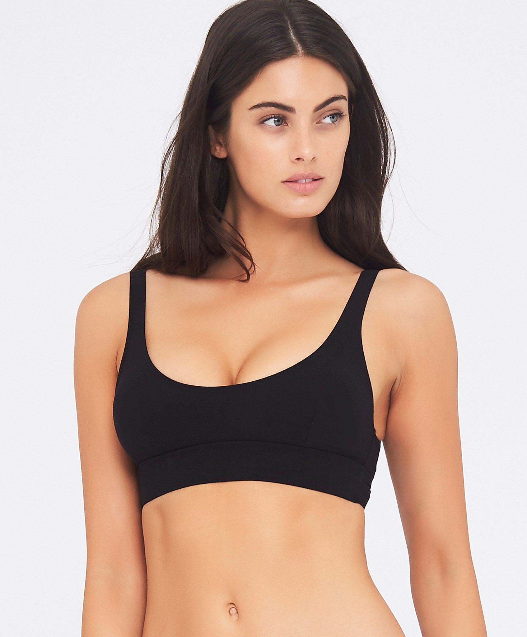 Tigerlily Oui Bianca Bra Bikini Top - Black