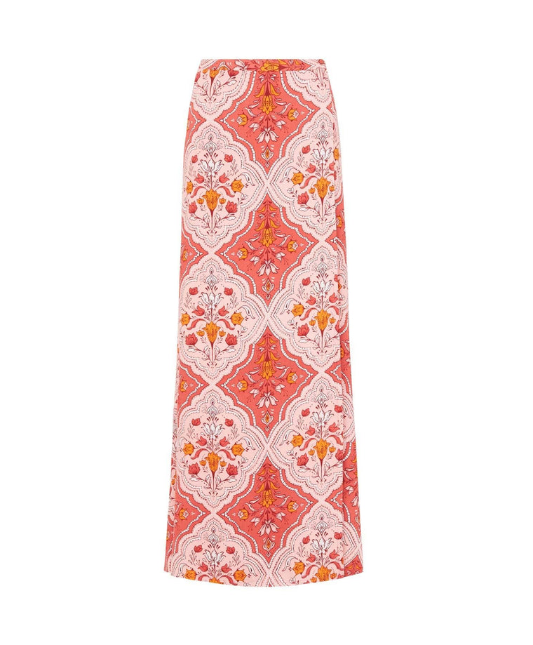 Sabine Wrap Maxi Skirt - Terracotta