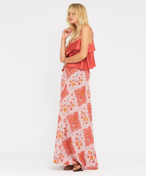 Sabine Wrap Maxi Skirt - Terracotta
