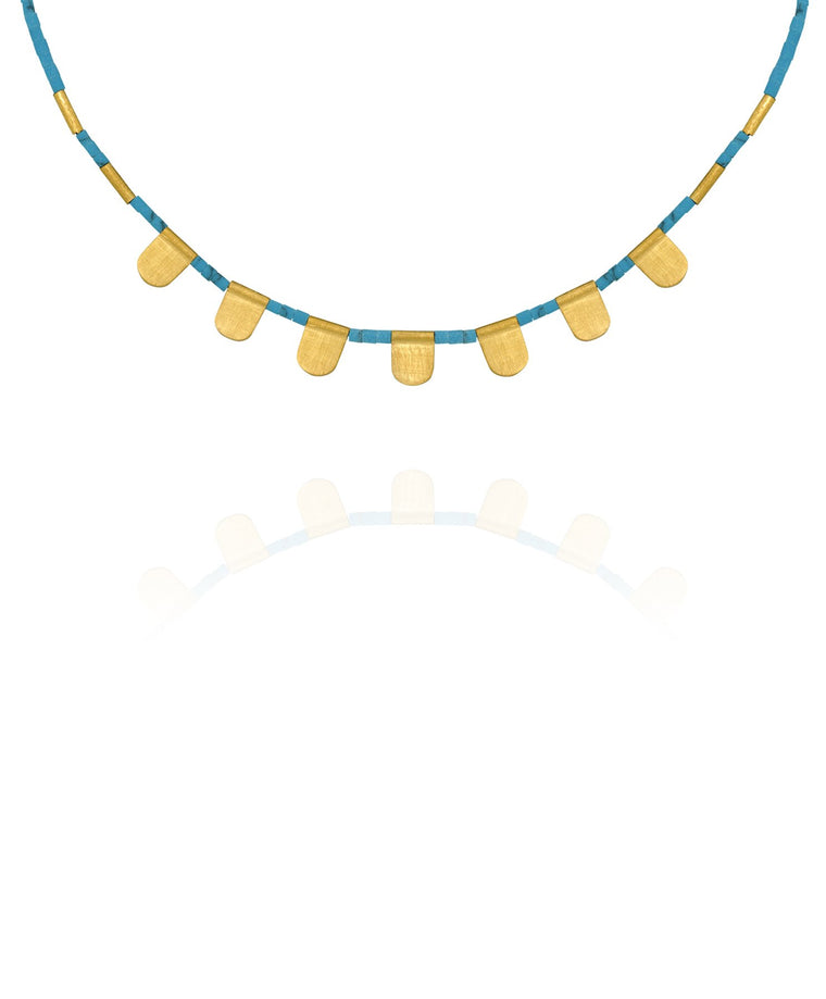 Turquoise Necklace - Gold