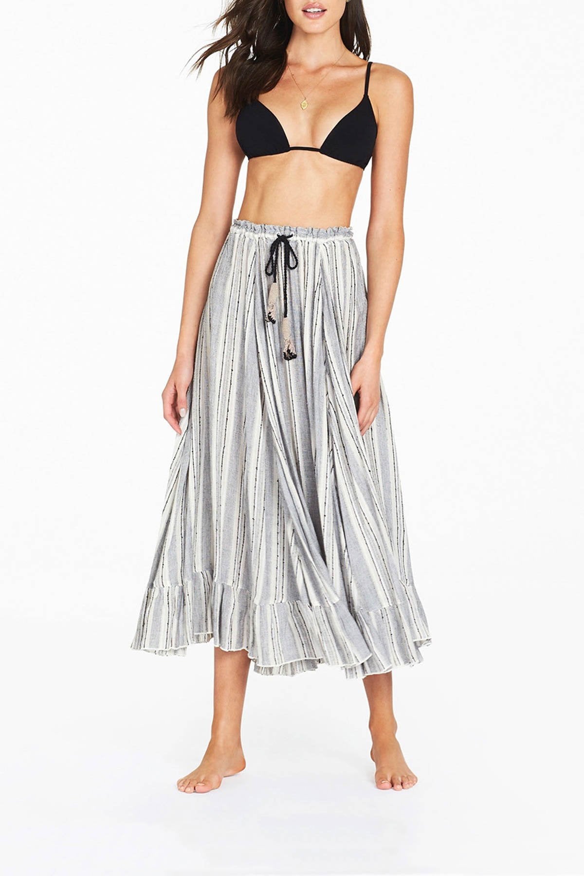 Tigerlily Alanzo Midi Skirt - Charcoal