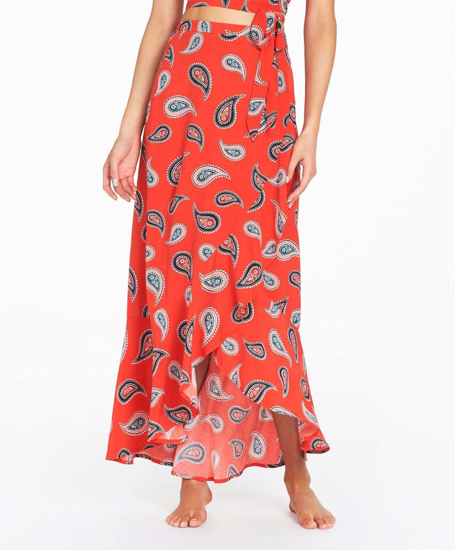 Tigerlily Allegra Maxi Skirt - Red