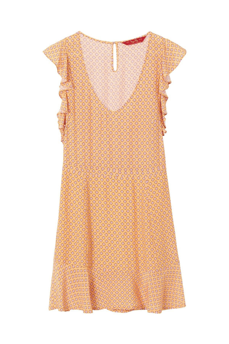 Anna Ditsy Mini Dress - Yellow