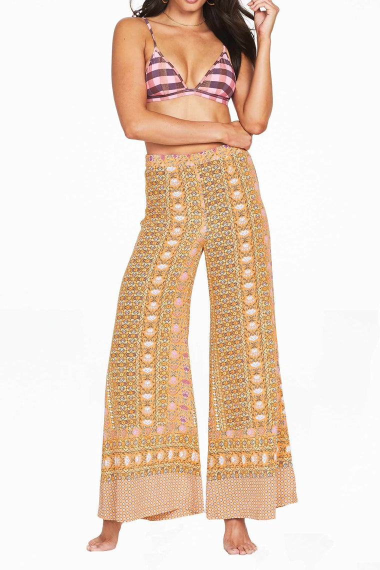 Anna Wide Leg Pant - Yellow