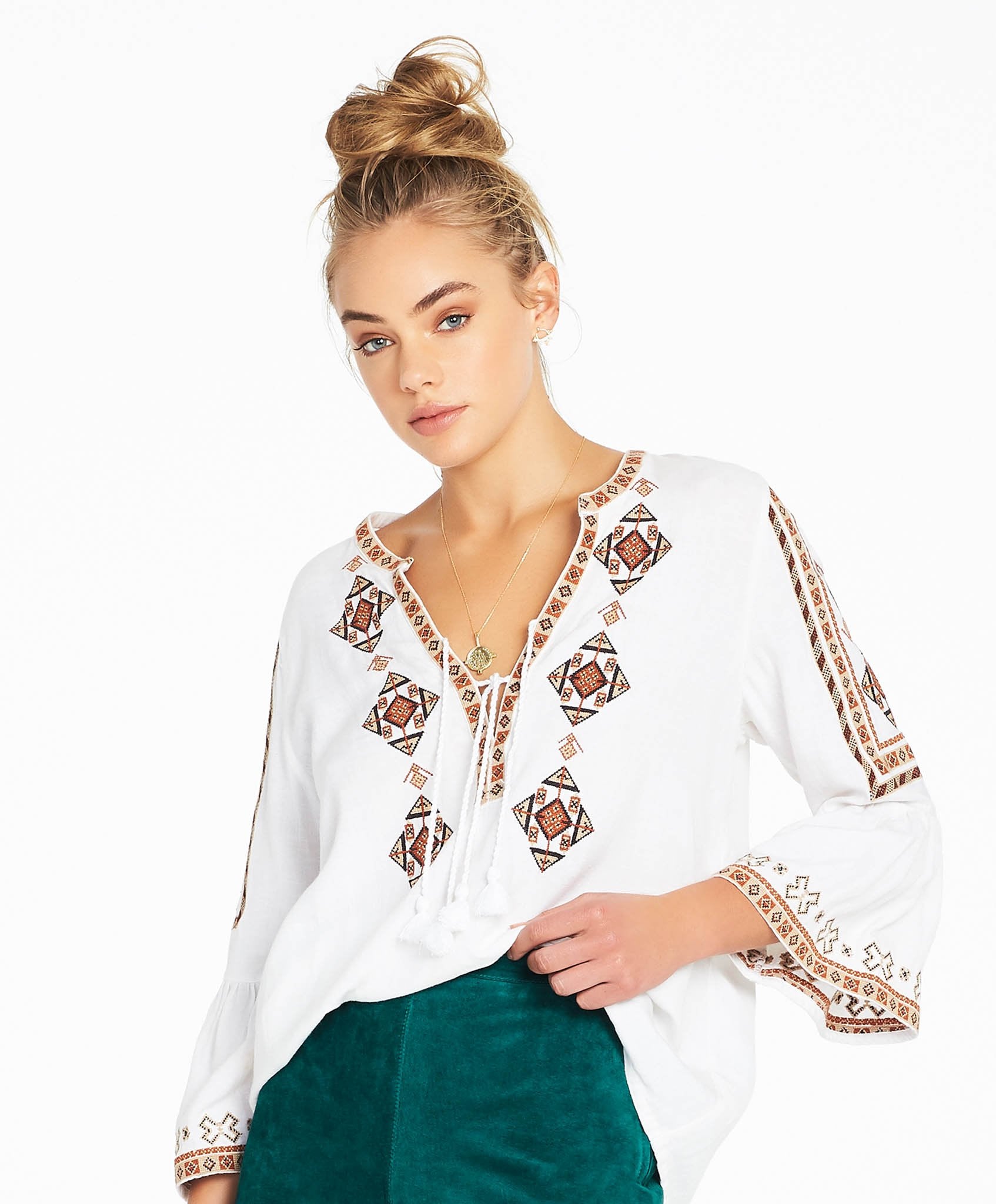 Tigerlly Azar Blouse - White