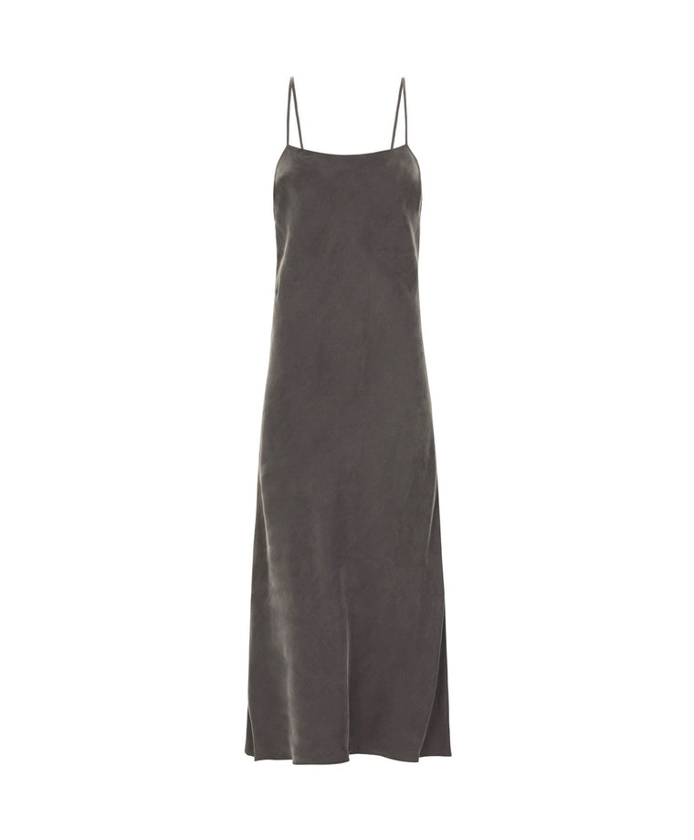 Bahar Slip Midi Dress - Charcoal