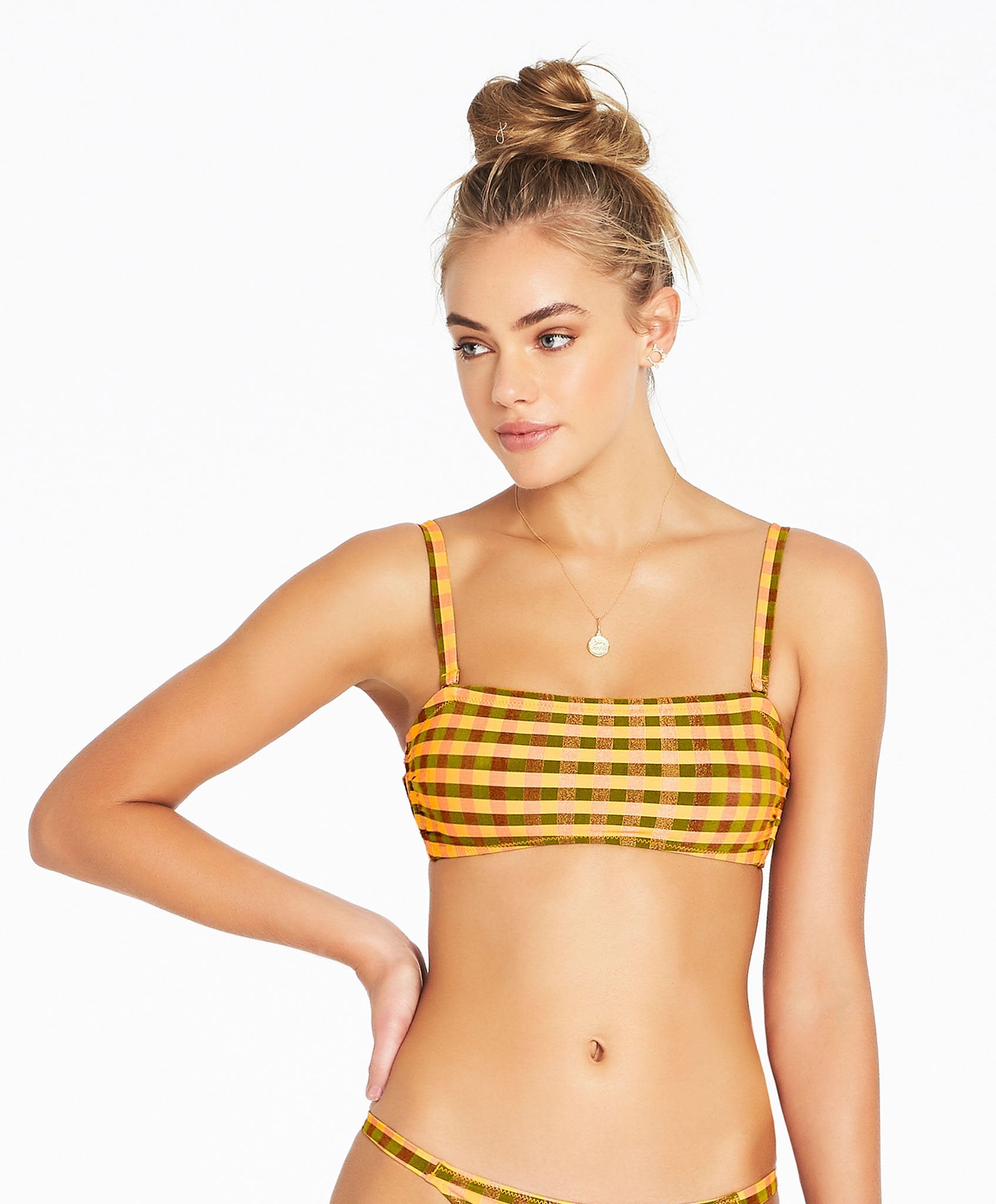 Tigerlily Capofaro Bandeau Bikini Top - Mustard