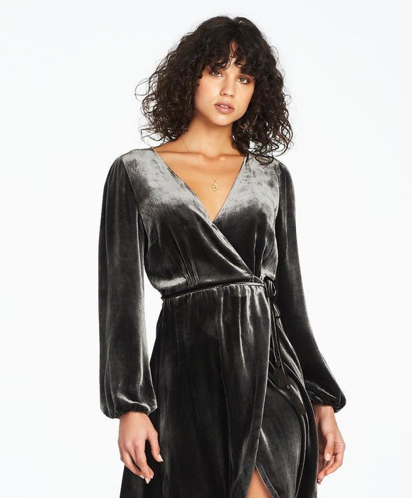 Carmelina Longsleeve Midi Dress - Smoke
