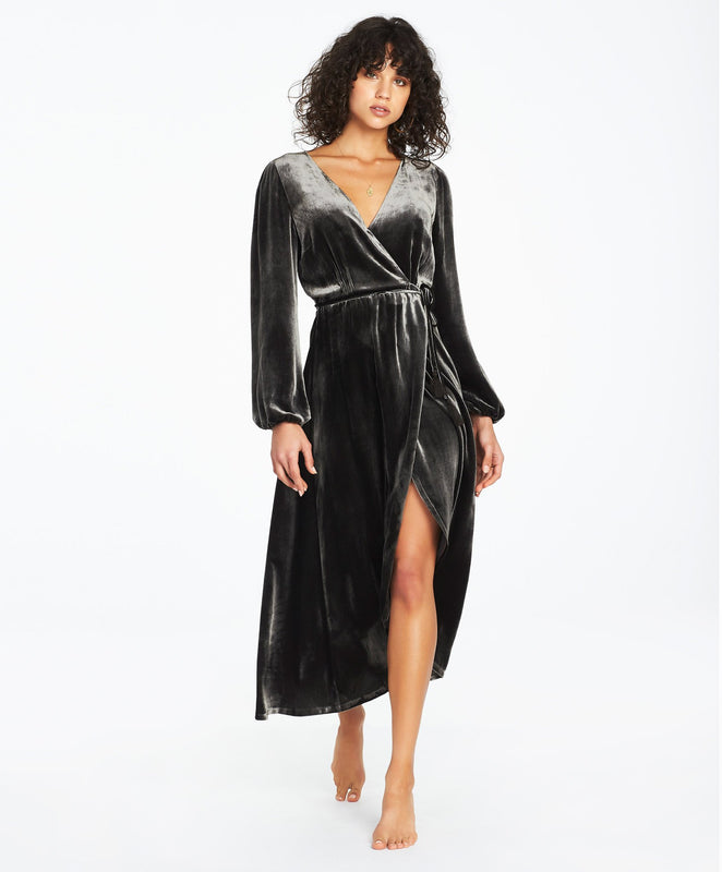 Carmelina Longsleeve Midi Dress - Smoke
