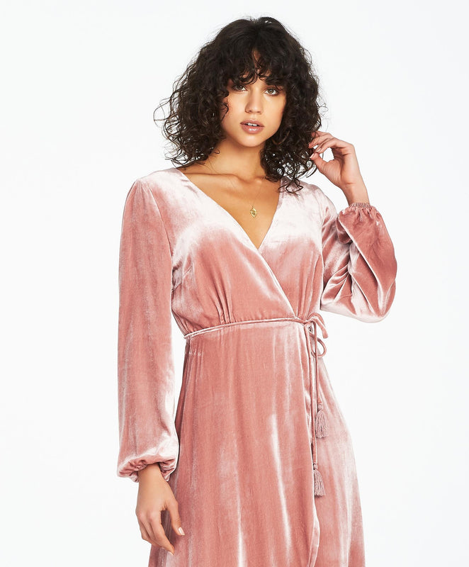 Carmelina Longsleeve Midi Dress - Rose