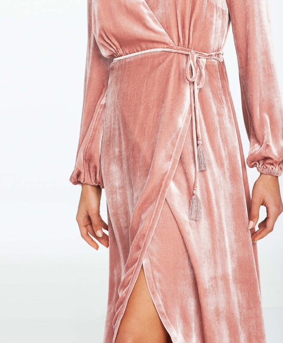 Carmelina Longsleeve Midi Dress - Rose