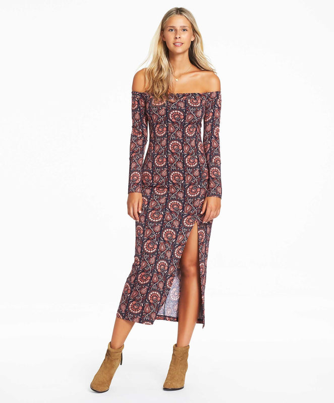 Celesse Jersey Midi Dress - Indigo