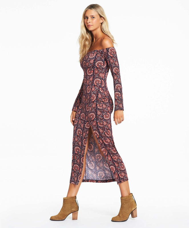 Celesse Jersey Midi Dress - Indigo