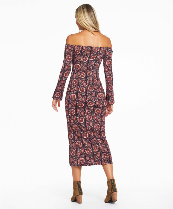 Celesse Jersey Midi Dress - Indigo