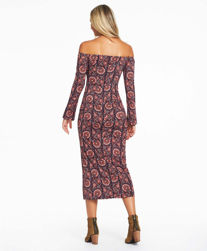 Celesse Jersey Midi Dress - Indigo