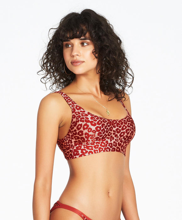 Concetta Bianca Bra Bikini Top - Leopard