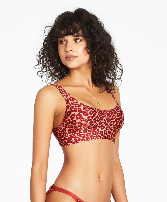 Concetta Bianca Bra Bikini Top - Leopard