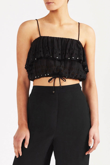 Tigerlily Damara Crop Top - Black