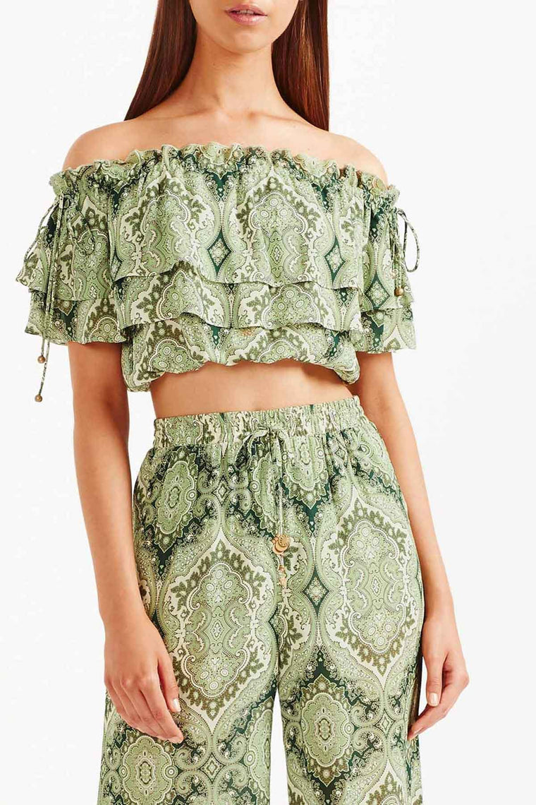 Delon Frill Top - Green