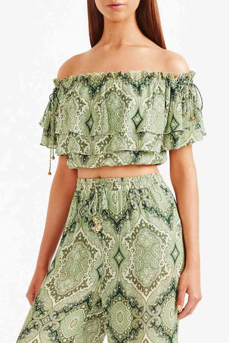 Delon Frill Top - Green