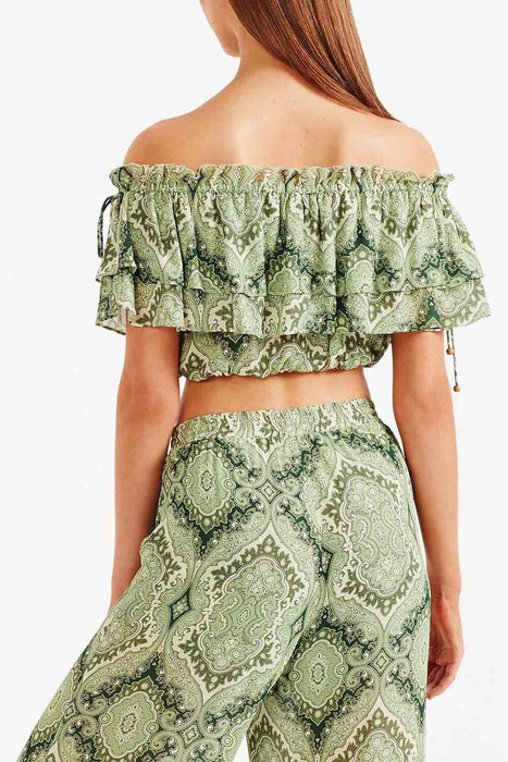 Delon Frill Top - Green