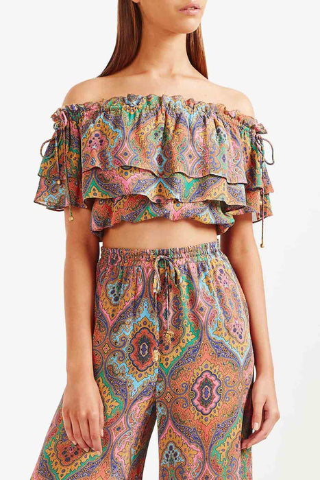 Tigerlily Delon Frill Top - Multi