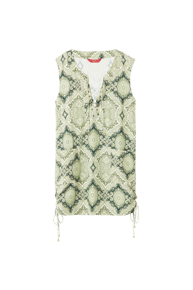 Delon Shift Mini Dress - Green