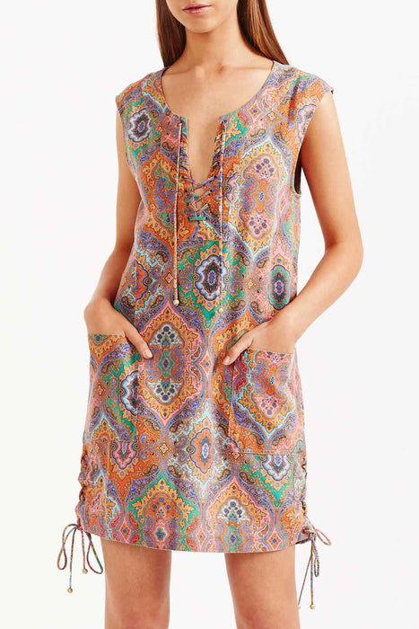 Delon Shift Mini Dress - Multi