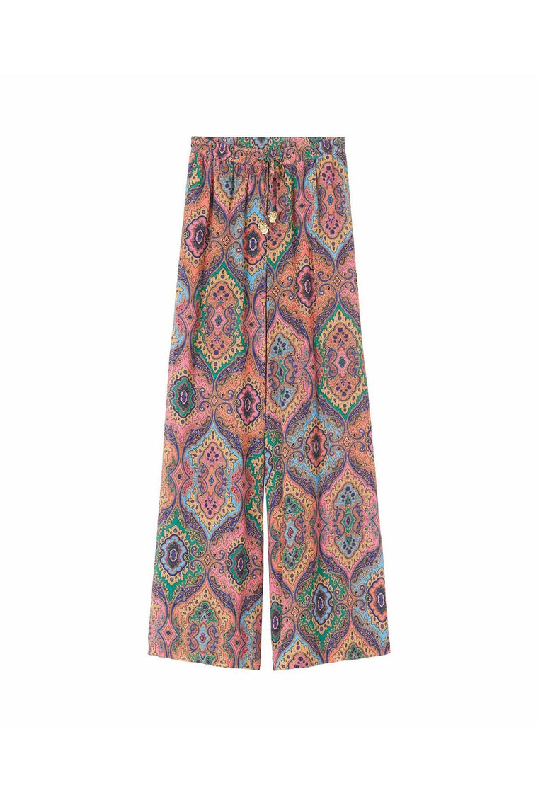 Delon Wide Leg Sheer Pant - Multi