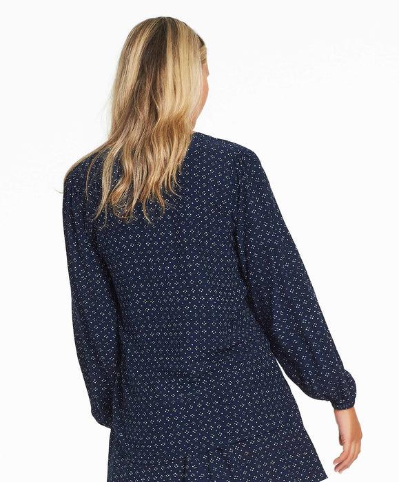Ditsy Paradis Blouse Top - Indigo