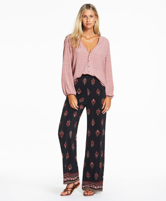 Ditsy Paradis Blouse Top - Rose