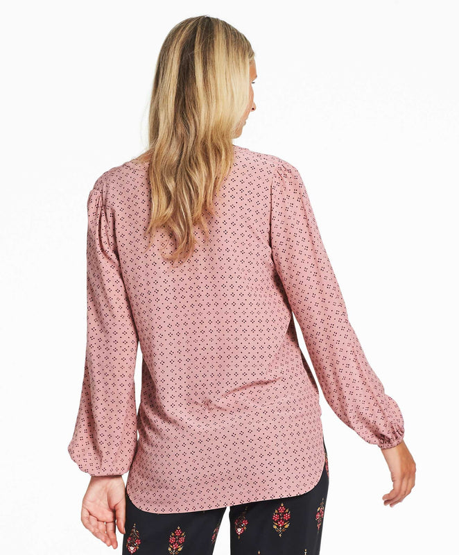 Ditsy Paradis Blouse Top - Rose