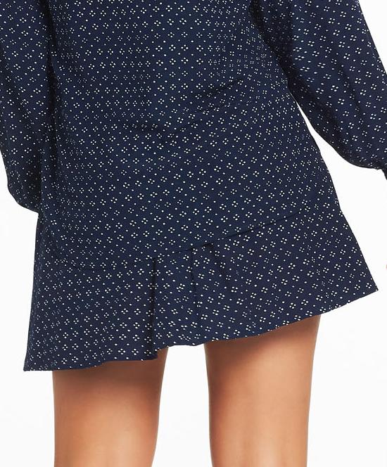 Ditsy Paradis Mini Skirt - Indigo
