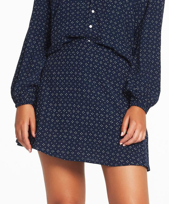 Tigerlily Ditsy Paradis Mini Skirt - Indigo