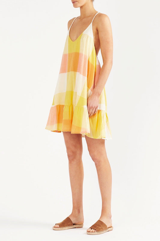 Ekaterina Mini Dress - Lemon