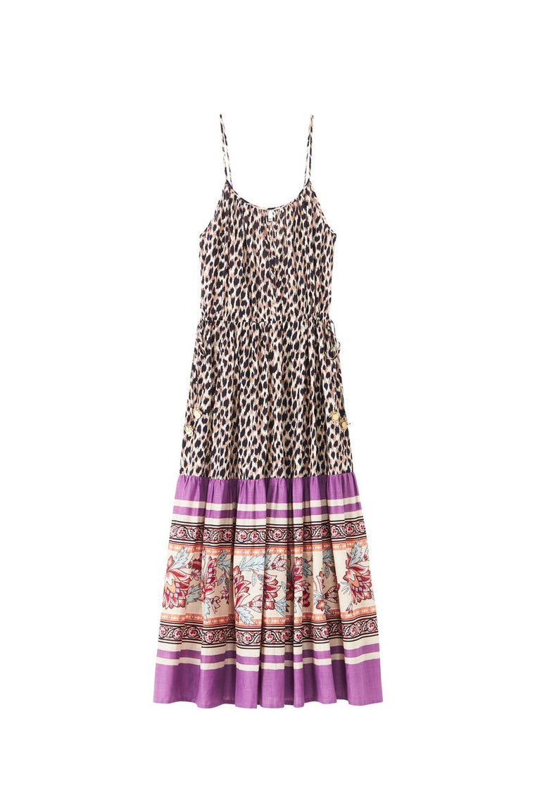 Elena Midi Dress - Leopard