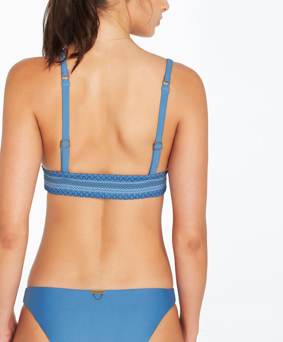 Fidelia C/D Longline Triangle Bikini Top - Chambray