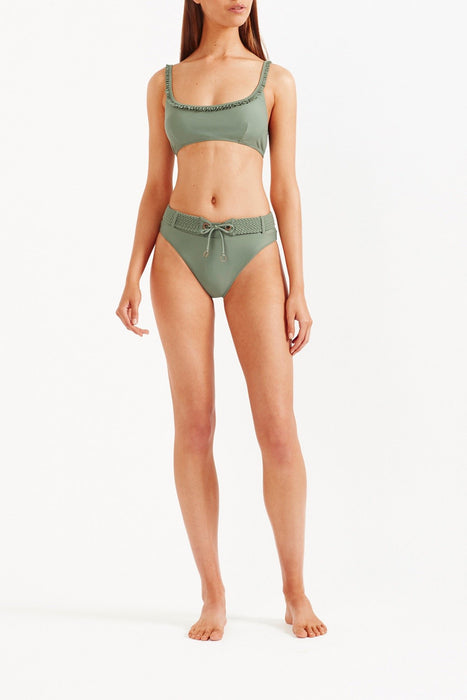 Halle Corset Bikini Pant - Vine