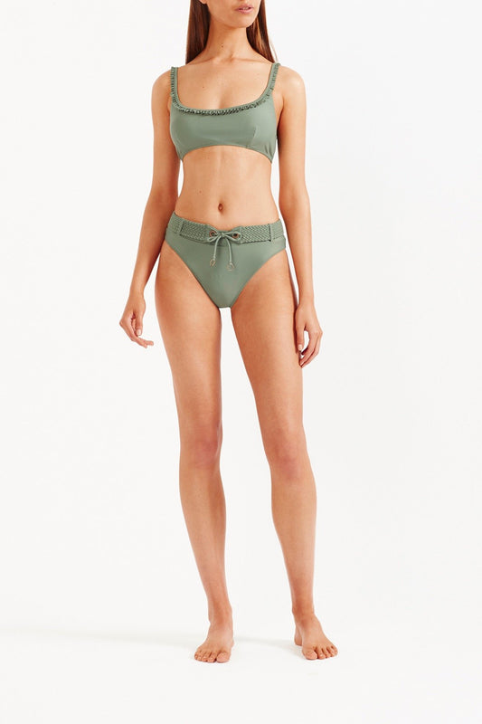 Halle Corset Bikini Pant - Vine