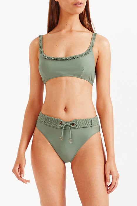 Tigerlily Halle Scoop Bra Bikini Top - Vine