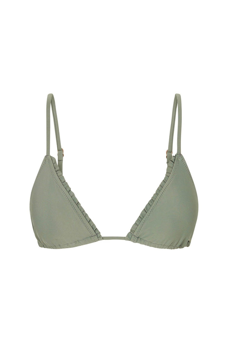 Halle Tara Triangle Bikini Top - Vine