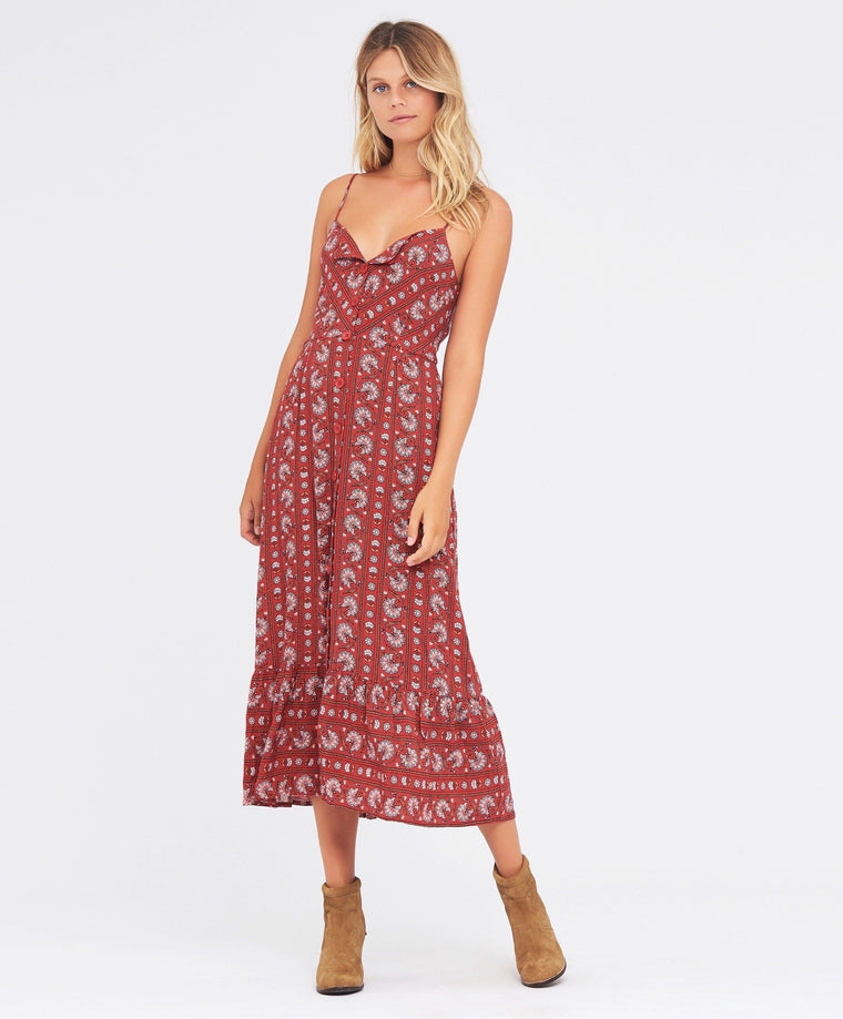 Hamilton Midi Dress - Red