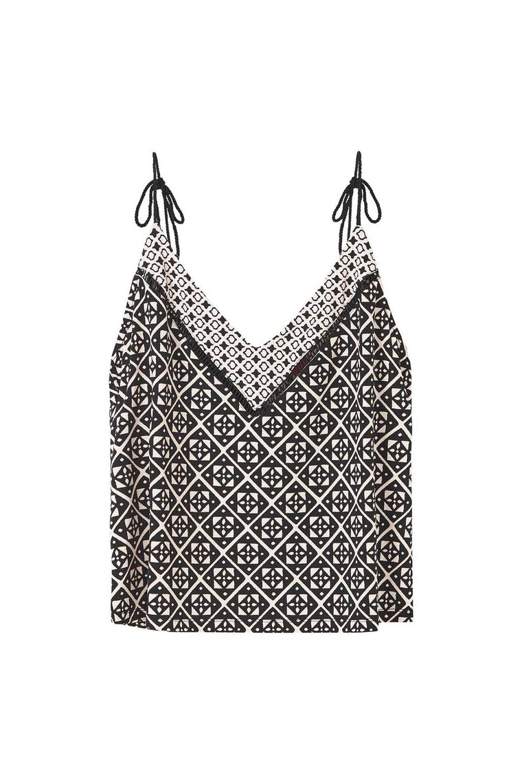 Karezi Cami Top - Bone/Black