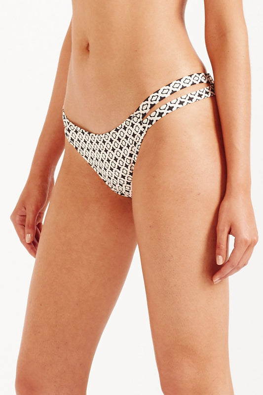 Karezi High Tiger Bikini Pant - Bone