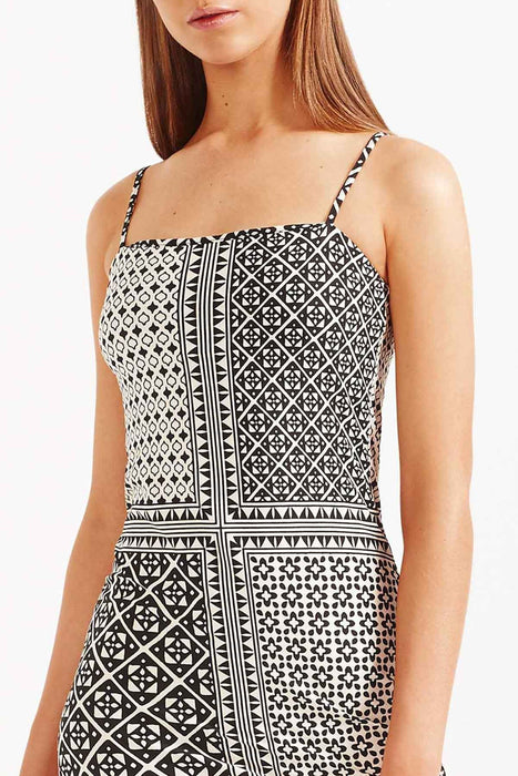 Karezi Midi Dress - Bone/Black