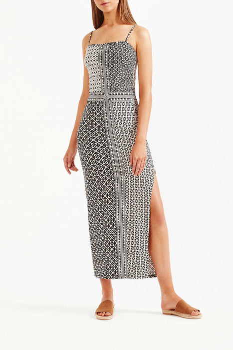 Tigerlily Karezi Midi Dress - Bone/Black