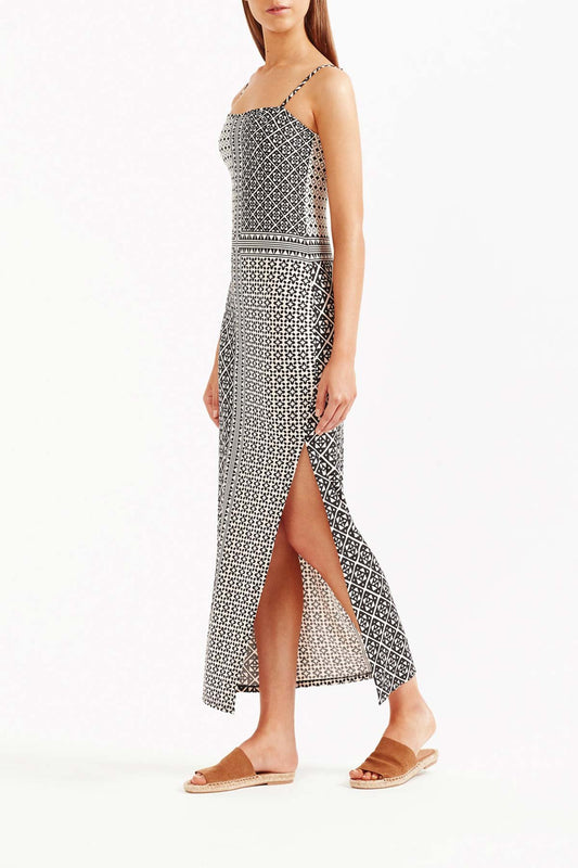 Karezi Midi Dress - Bone/Black