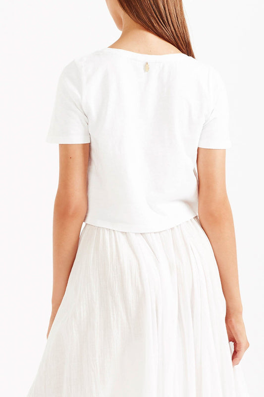 Lemonia Cropped Tee - White